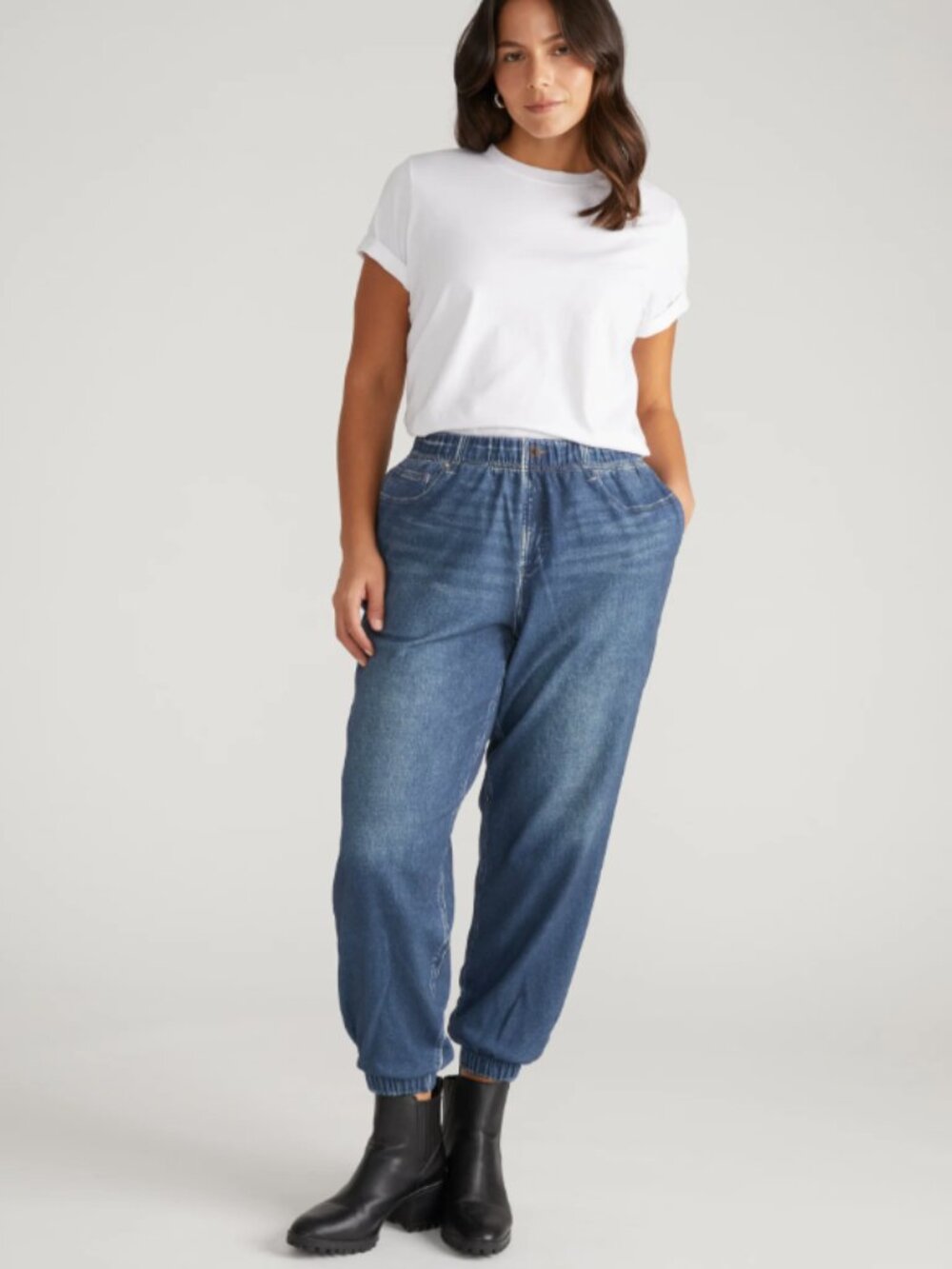 Anthropologie Sanctuary Blue Denim Relaxed Cargo Women's Jogger